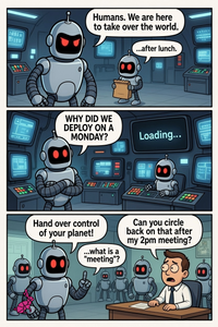 Cartoon - The Robots Take Over the World (please hold)