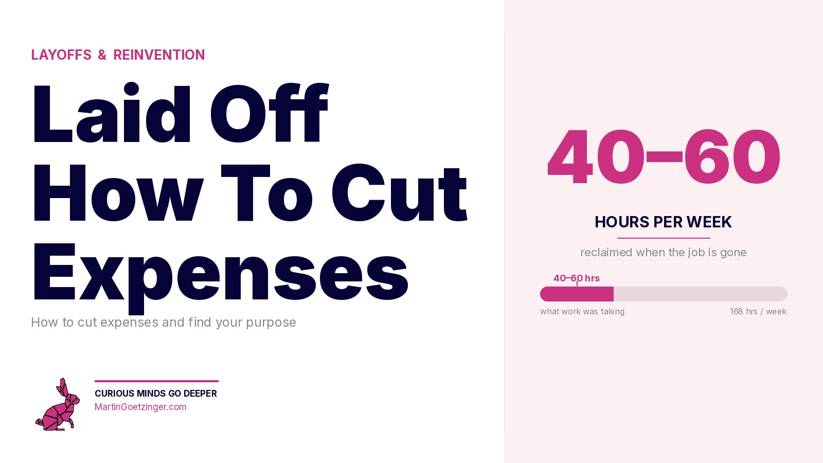 Laid Off: How to Cut Expenses and Find Your Purpose