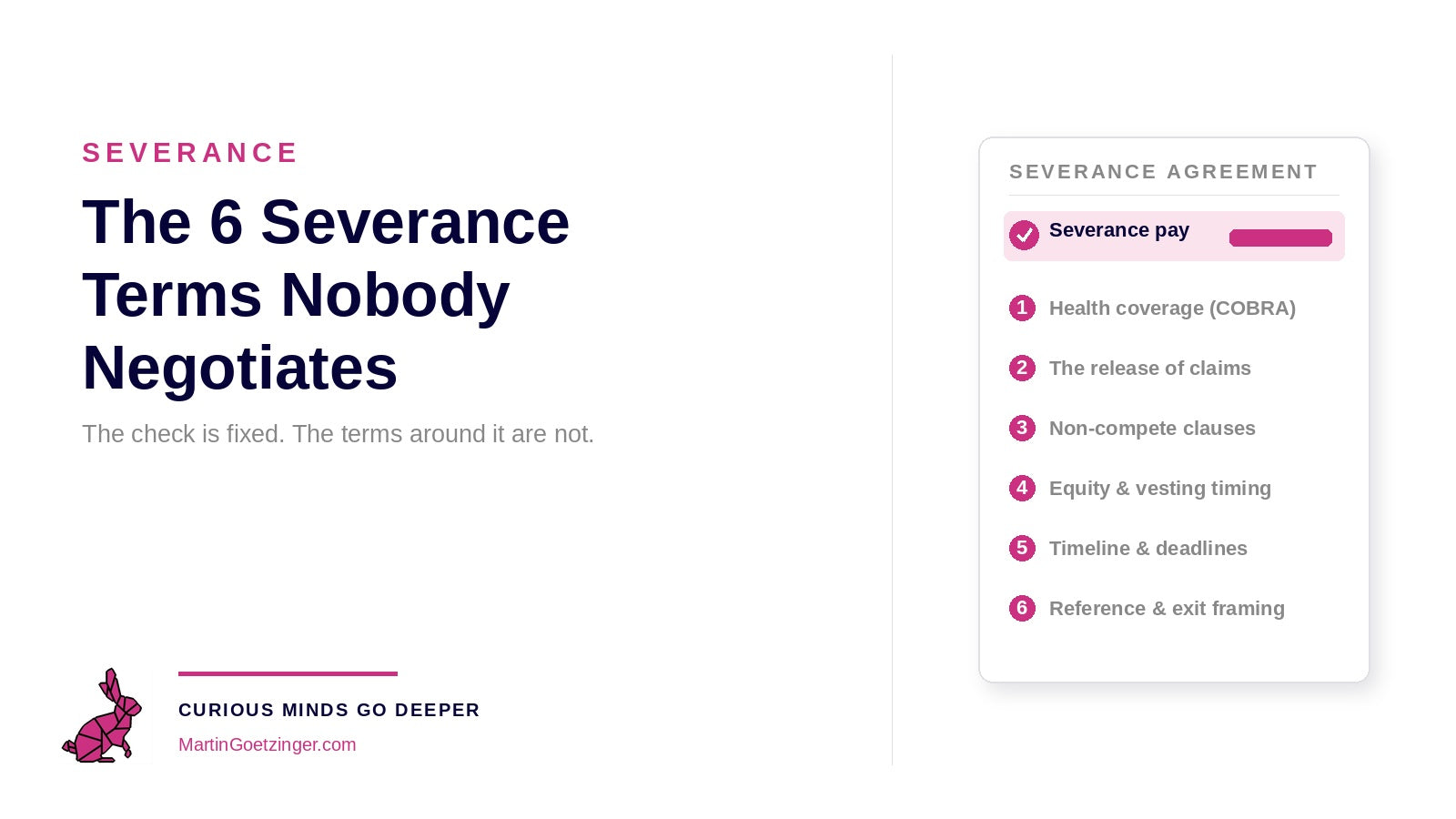 Severance Packages: 6 Terms Most People Never Negotiate